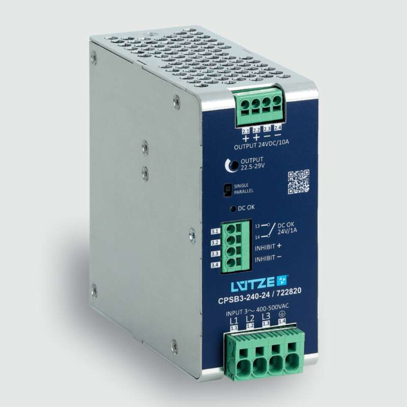 Lutze 10A, AC350 - 575V, DC 24V, Power Supply